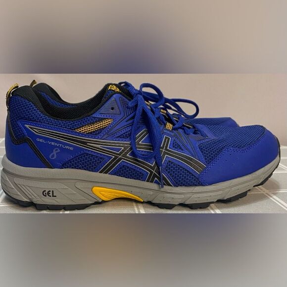 ASICS Gel Venture 8 Men’s Sz 10 Extra Wide Blue Black Sneakers Athletic Shoes - Picture 7 of 15